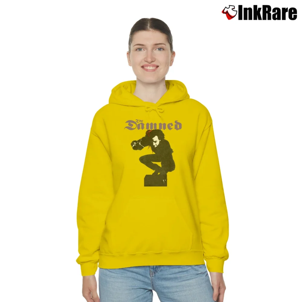 Women’s The Damned Captain Sensible Gothic Punk Cozy Hoodie in yellow | Warm, Structured, Stylish