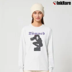 Women’s The Damned Captain Sensible Gothic Punk Long-Sleeve Top in white | Sleek, Versatile, All-Season