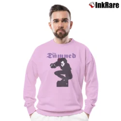 Men’s The Damned Captain Sensible Gothic Punk Crewneck Sweatshirt in light pink | Cozy Fabric, Clean Style
