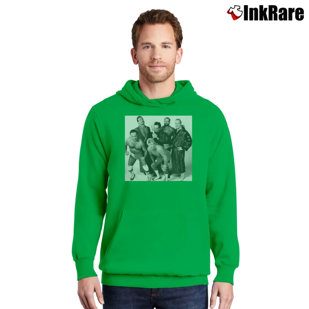 Men’s The Dangerous Alliance for Wrestling Nostalgia Pullover Hoodie in irish green | Cozy, Durable, Modern Fit