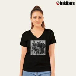 Women’s The Dangerous Alliance for Wrestling Nostalgia V-Neck Tee in black | Chic Neckline, Soft Texture