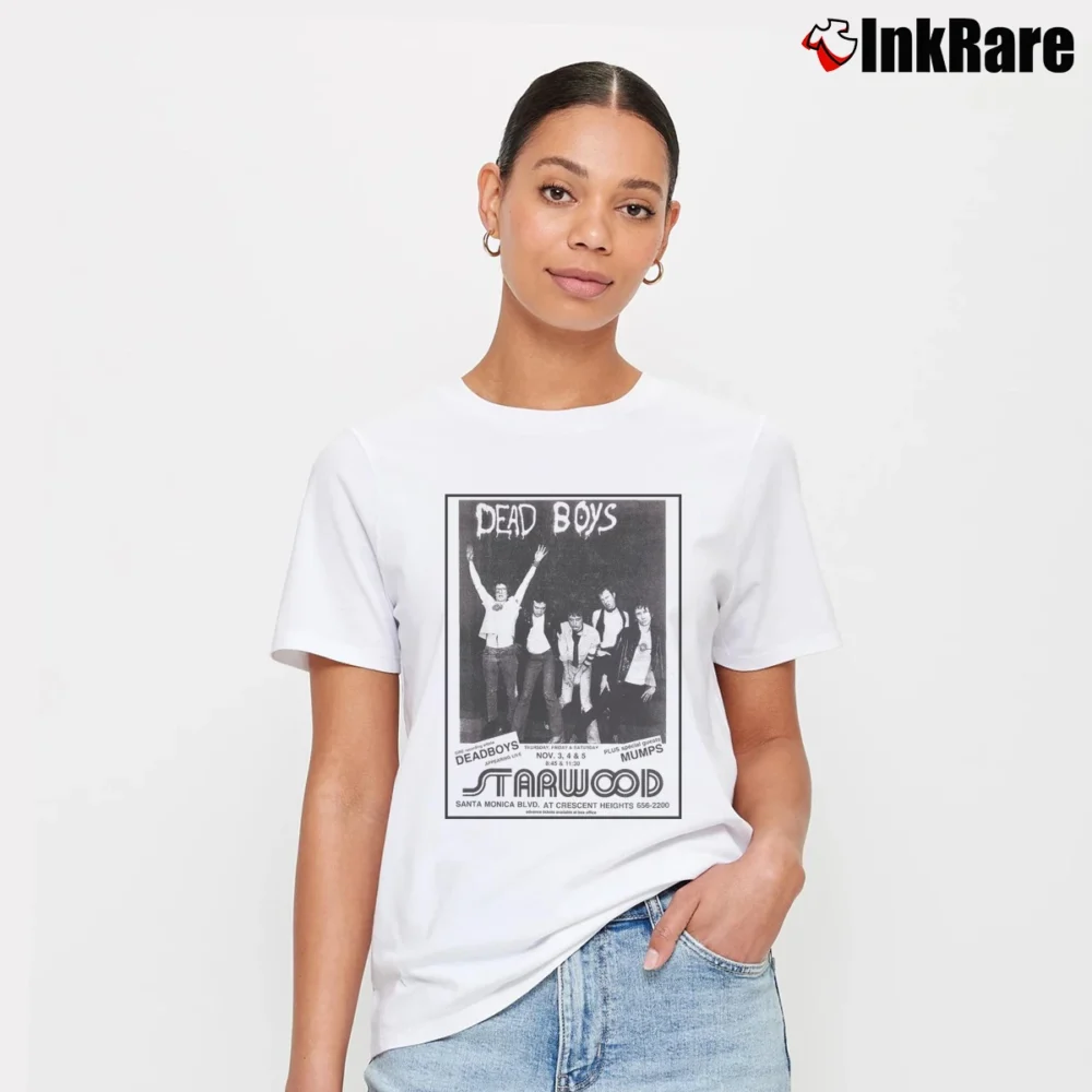 Women’s The Dead Boys At Starwood Signature T-Shirt in white | Soft, Flattering Fit