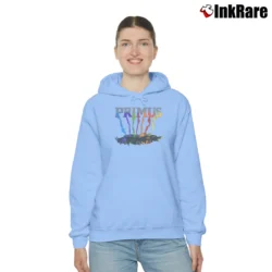 Women’s The Desaturating Seven Album Art Cozy Hoodie in light blue | Warm, Structured, Stylish