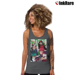 Women’s The Devil Is A Part Timer Anime Tank Top in charcoal | Lightweight, Movement-Friendly