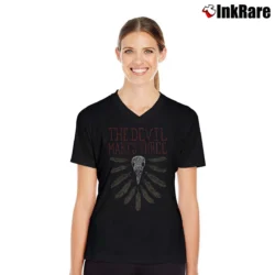 Women’s The Devil Makes Three V-Neck Tee in black | Chic Neckline, Soft Texture