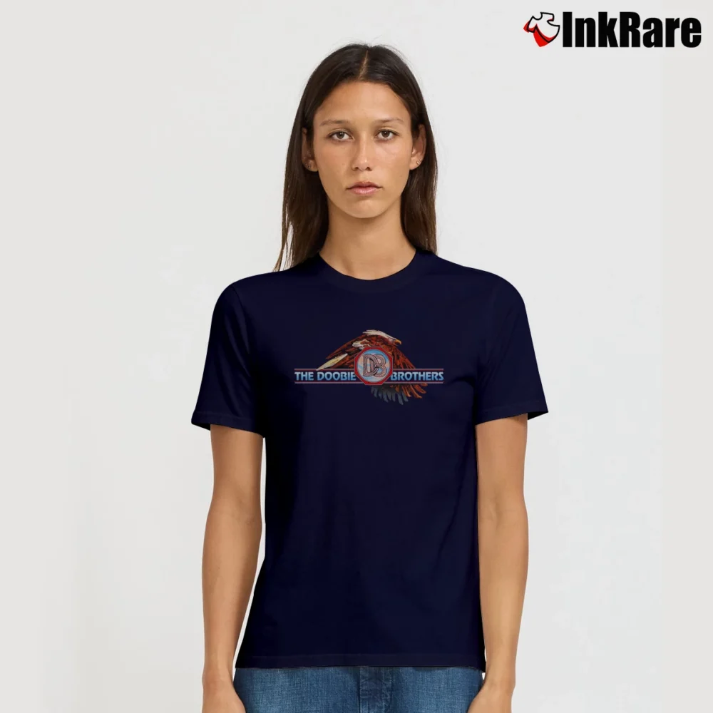 Women’s The Doobie Brothers 1979 Summer Tour Signature T-Shirt in navy | Soft, Flattering Fit
