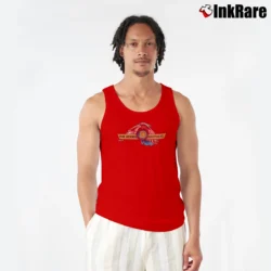 Men’s The Doobie Brothers Classic Logo Tank Top in red | Breathable, Active-Friendly Design
