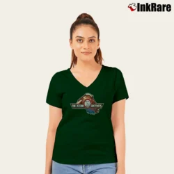 Women’s The Doobie Brothers Logo Tank Top V-Neck Tee in forest green | Chic Neckline, Soft Texture