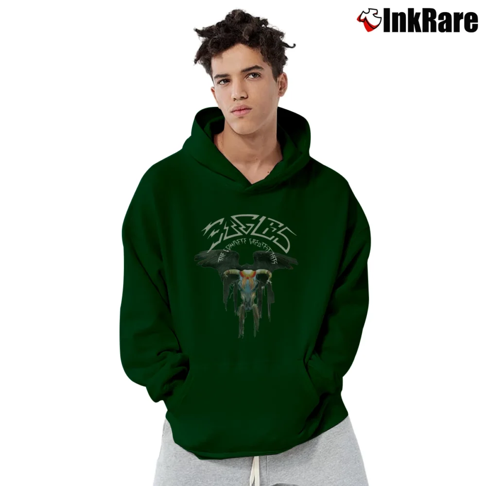 Men’s The Eagles One Of These Nights Cool Pullover Hoodie in forest green | Cozy, Durable, Modern Fit