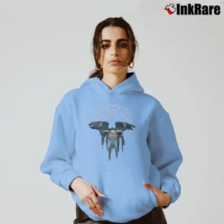 Women’s The Eagles One Of These Nights Cool Cozy Hoodie in light blue | Warm, Structured, Stylish