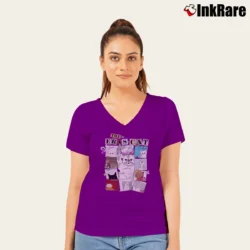 Women’s The Era Cat Version Concert Edition for Cat Lovers V-Neck Tee in purple | Chic Neckline, Soft Texture
