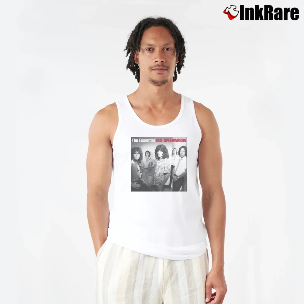 Men’s The Essential REO Speedwagon Tank Top in white | Breathable, Active-Friendly Design