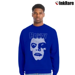 Men’s The Exorcist Captain Howdy Horror Crewneck Sweatshirt in royal blue | Cozy Fabric, Clean Style