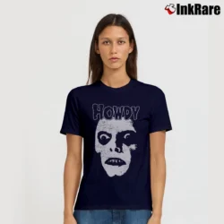 Women’s The Exorcist Captain Howdy Horror Signature T-Shirt in navy | Soft, Flattering Fit