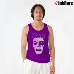 Men’s The Exorcist Captain Howdy Horror Tank Top in purple | Breathable, Active-Friendly Design