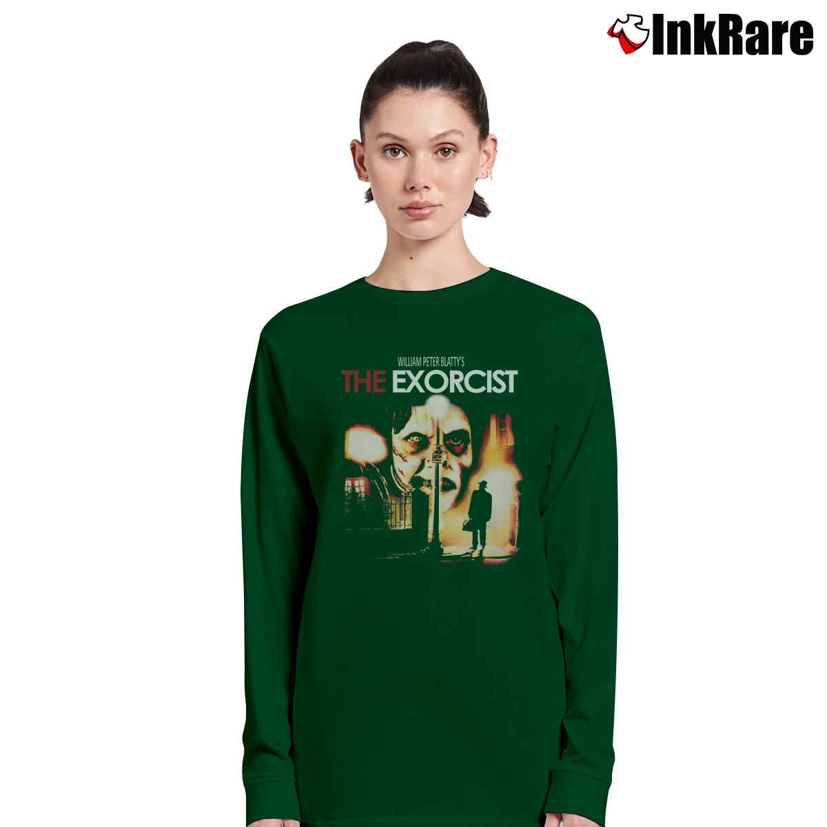 Women’s The Exorcist Original Long-Sleeve Top in forest green | Sleek, Versatile, All-Season