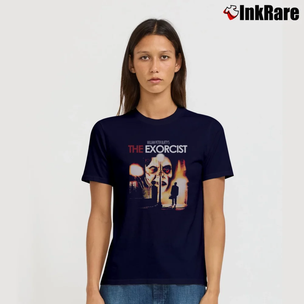 Women’s The Exorcist Original Signature T-Shirt in navy | Soft, Flattering Fit