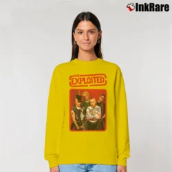 Women’s the exploited london poster punk band Relaxed Sweatshirt in yellow | Soft, Laid-Back Vibe