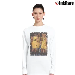 Women’s The Fab Five Michigan for College Basketball Fans Long-Sleeve Top in white | Sleek, Versatile, All-Season