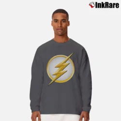 Men’s The Flash Season TV Show Long-Sleeve Shirt in charcoal | Sleek, Lightweight, Year-Round Wear