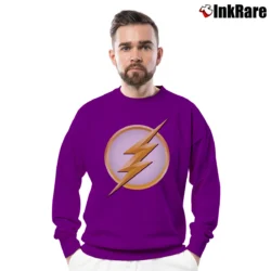 Men’s The Flash Season TV Show Crewneck Sweatshirt in purple | Cozy Fabric, Clean Style