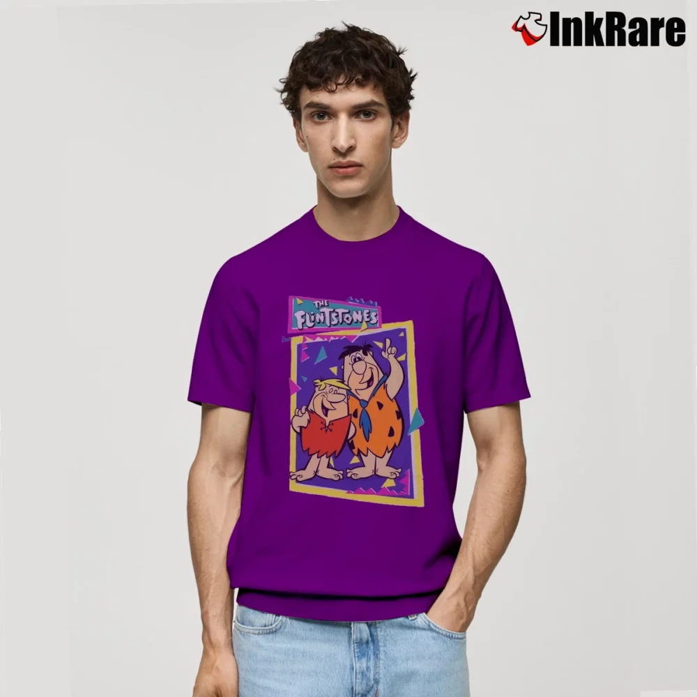 Men’s The Flintstones Classic Cartoon Classic T-Shirt in purple | Soft, Breathable Everyday Wear