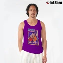 Men’s The Flintstones Classic Cartoon Tank Top in purple | Breathable, Active-Friendly Design