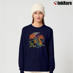 Women’s The Front Bottoms Dragon Band Graphic Long-Sleeve Top in navy | Sleek, Versatile, All-Season