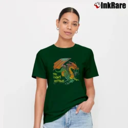 Women’s The Front Bottoms Dragon Band Graphic Signature T-Shirt in forest green | Soft, Flattering Fit
