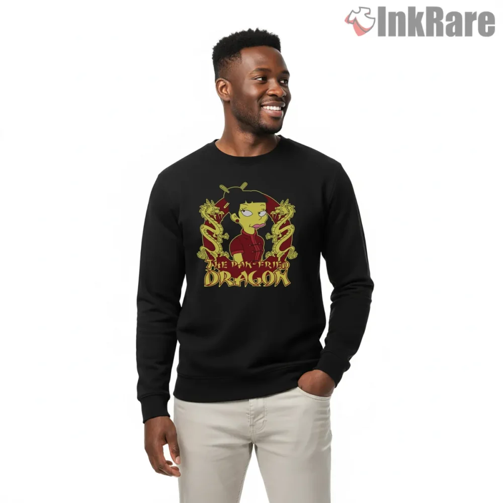 The Frying Dragon Springfield Chinese Restaurant Logo Shirt on graphic shirt for men graphic tee