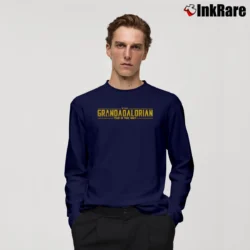 Men’s The Grandadalorian Mandalorian Fathers Day Long-Sleeve Shirt in navy | Sleek, Lightweight, Year-Round Wear