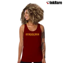Women’s The Grandadalorian Mandalorian Fathers Day Tank Top in maroon | Lightweight, Movement-Friendly