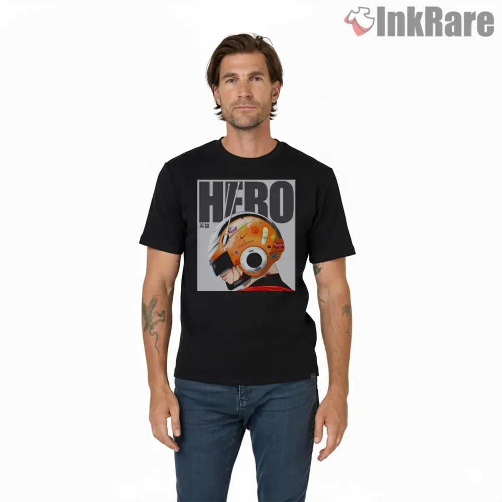 The Great Saiyaman Retro Helmet Hero Shirt on black short sleeve shirt for men graphic tee