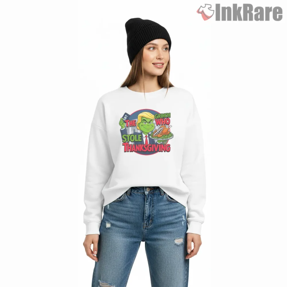 The Grinch Who Stole Thanksgiving Parody Shirt on graphic shirt for women graphic tee