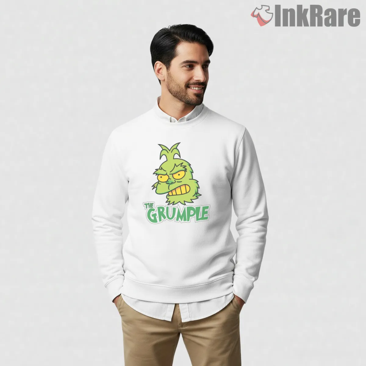 The Grumple Angry Christmas Creature Cartoon Shirt on graphic shirt for men graphic tee