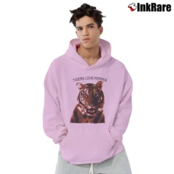 Men’s The Hangover Tigers Love Pepper Pullover Hoodie in light pink | Cozy, Durable, Modern Fit
