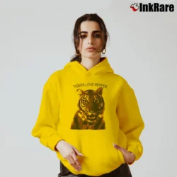 Women’s The Hangover Tigers Love Pepper Cozy Hoodie in yellow | Warm, Structured, Stylish