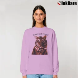 Women’s The Hangover Tigers Love Pepper Relaxed Sweatshirt in light pink | Soft, Laid-Back Vibe