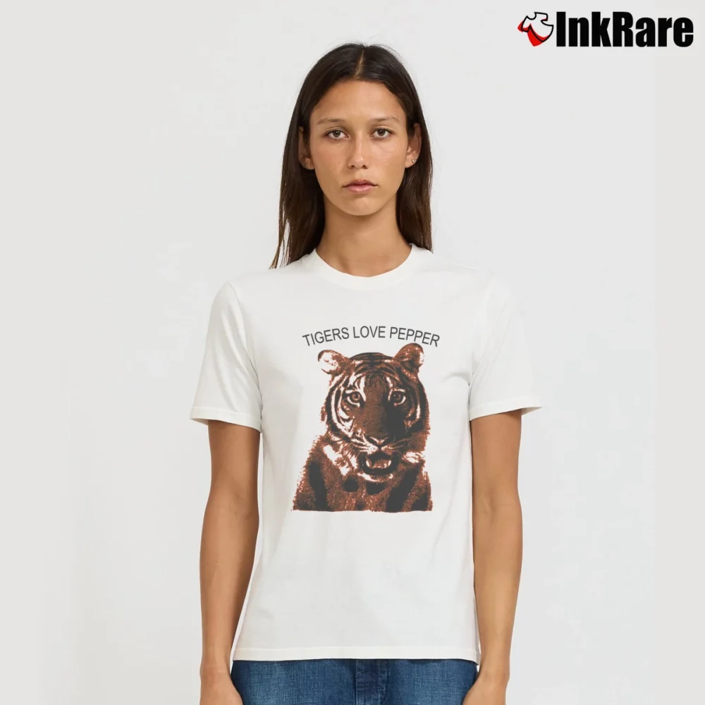 Women’s The Hangover Tigers Love Pepper Signature T-Shirt in white | Soft, Flattering Fit