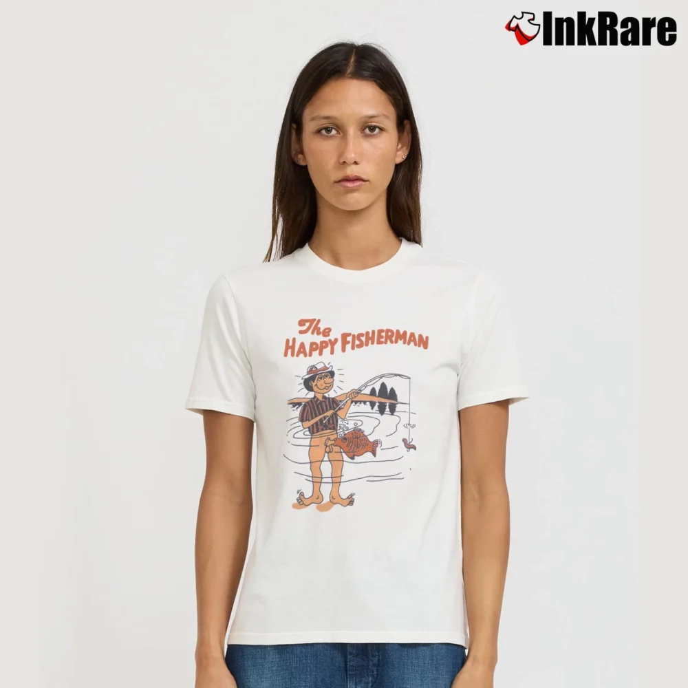 Women’s The Happy Fisherman Signature T-Shirt in white | Soft, Flattering Fit