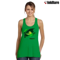 Women’s The Hulk Marvel Movie Promo Tank Top in irish green | Lightweight, Movement-Friendly