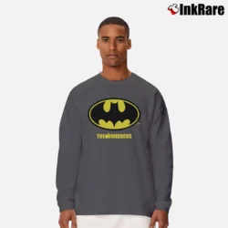 Men’s The Hundreds X Batman Long-Sleeve Shirt in charcoal | Sleek, Lightweight, Year-Round Wear