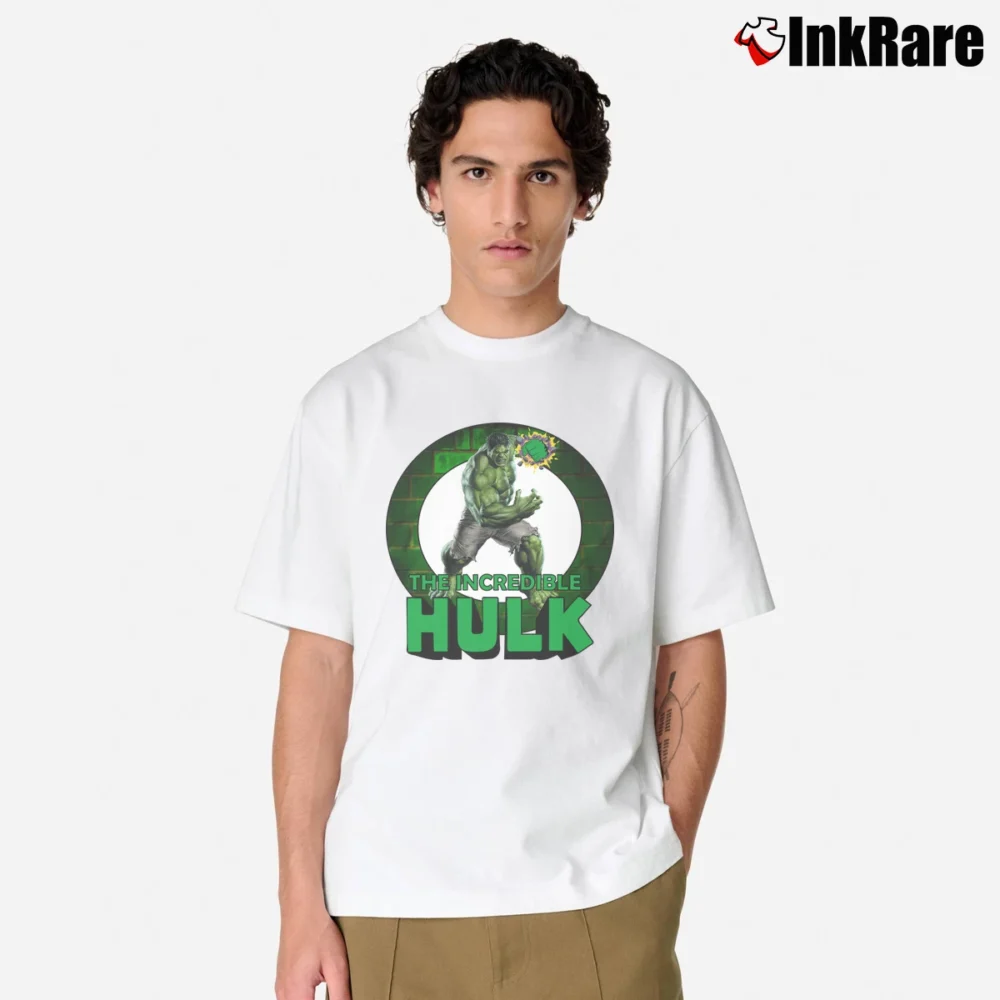 Men’s The Incredible Hulk Comic Graphic Classic T-Shirt in white | Soft, Breathable Everyday Wear