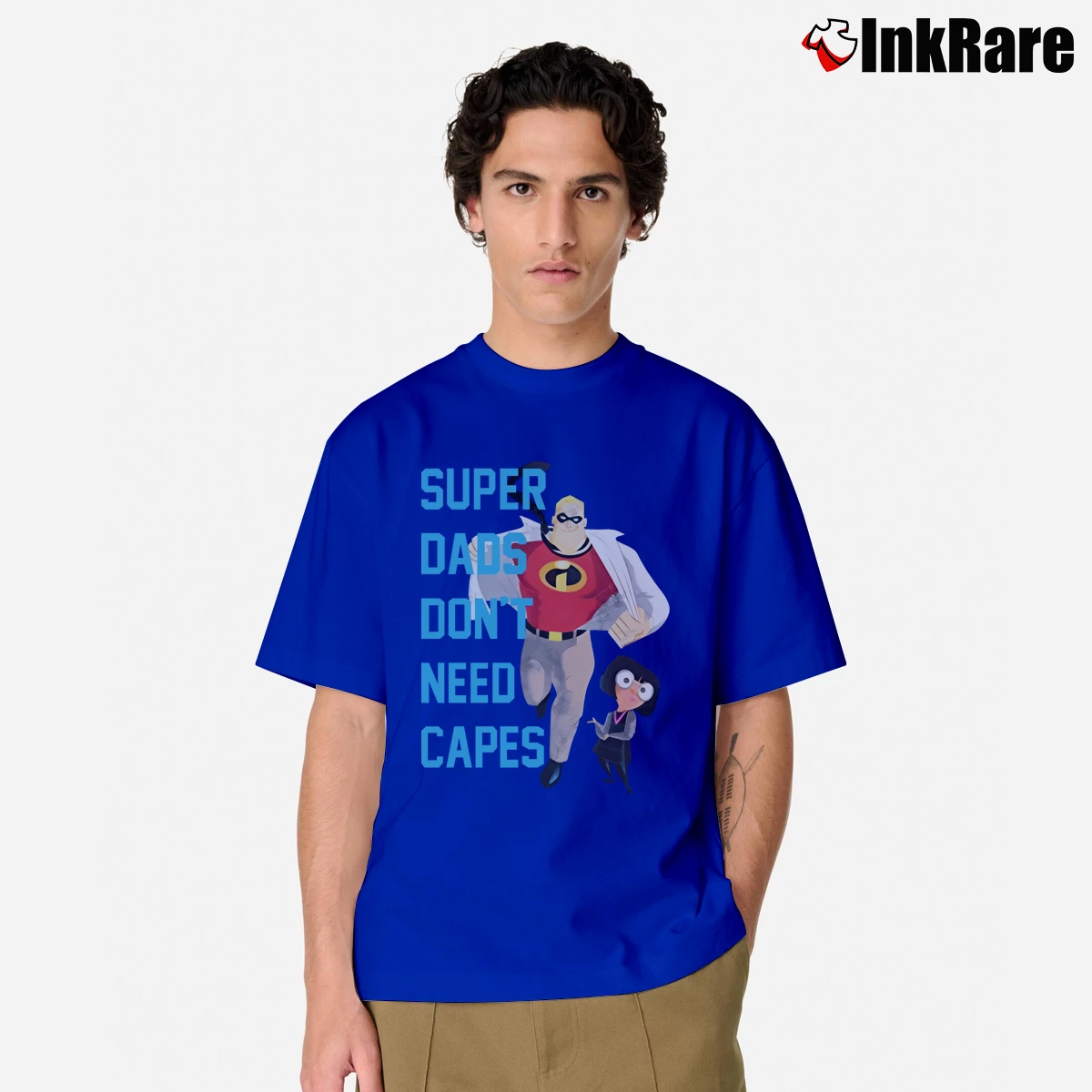 The Incredibles Super Dads Don't Need Capes Men’s Classic Tee in royal blue – Premium Comfort Men’s The Incredibles Super Dads Don't Need Capes Classic T-Shirt in royal blue | Soft, Breathable Everyday Wear