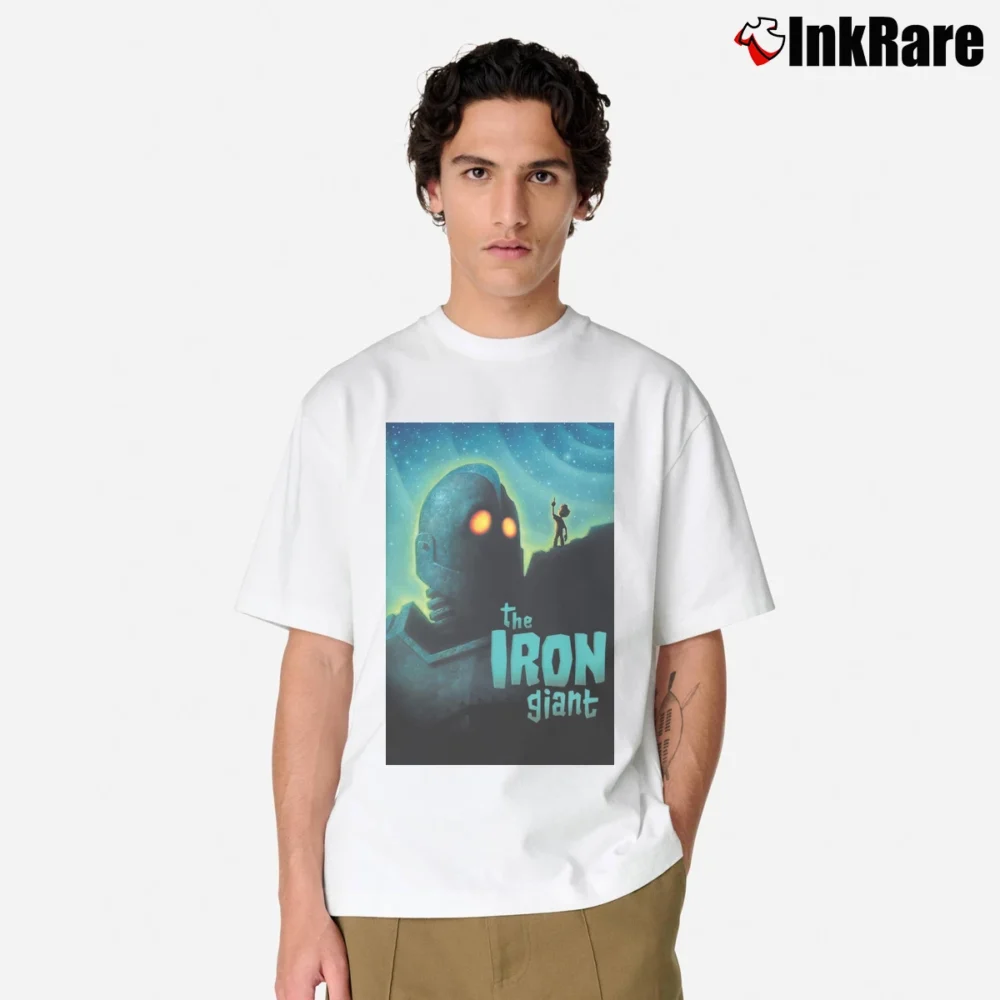 Men’s The Iron Giant Look To The Stars Classic T-Shirt in white | Soft, Breathable Everyday Wear