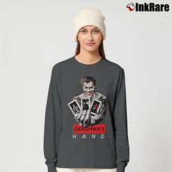 Women’s The Joker Deadman's Hand Dc Comics Long-Sleeve Top in charcoal | Sleek, Versatile, All-Season