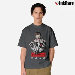 Men’s The Joker Deadman's Hand Dc Comics Classic T-Shirt in charcoal | Soft, Breathable Everyday Wear