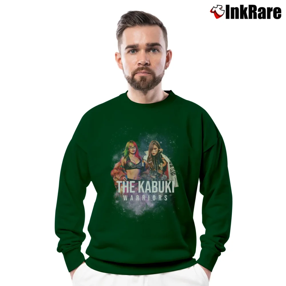 Men’s The Kabuki Warriors Crewneck Sweatshirt in forest green | Cozy Fabric, Clean Style