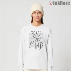 The Killers Read My Mind Shirt lyric poster print on white long sleeve