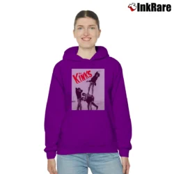 Women’s the kinks retro poster vintage music Cozy Hoodie in purple | Warm, Structured, Stylish